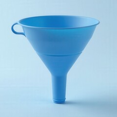 Blue Plastic Funnel with Handle

