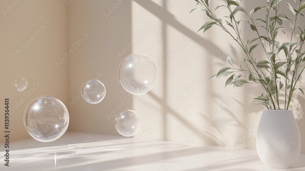 Poster realistic soap vector bubbles png isolated on transparent background. the effect of falling and flyi