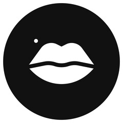 Editable pretty lips vector icon. Cosmetics, makeup, skincare, beauty. Part of a big icon set family. Perfect for web and app interfaces, presentations, infographics, etc