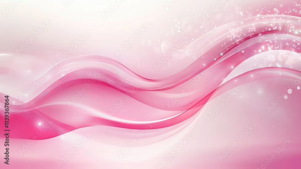 Poster abstract pink background with elegant design elements, soft gradient shades and smooth flowing shape