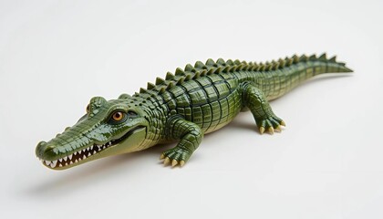 Fototapeta premium crocodile toy on a white background