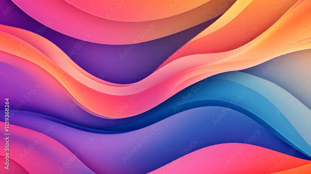 Poster abstract colorful waves design background image