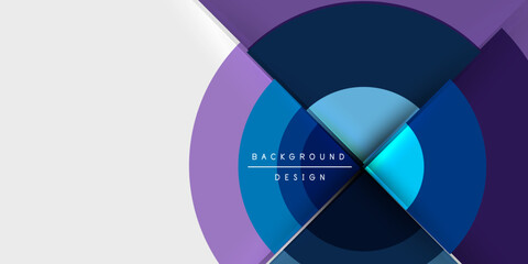 Obraz premium Target circle geometric abstract shapes. Vector Illustration For Wallpaper, Banner, Background, Card, Book Illustration, landing page