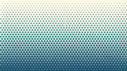 Abstract Teal and Off-White Geometric Pattern with Gradual Density Shift
