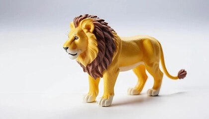 Obraz premium golden lion isolated on white