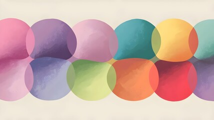 Minimalistic Pastel Background with Soft Gradients and Overlapping Circles