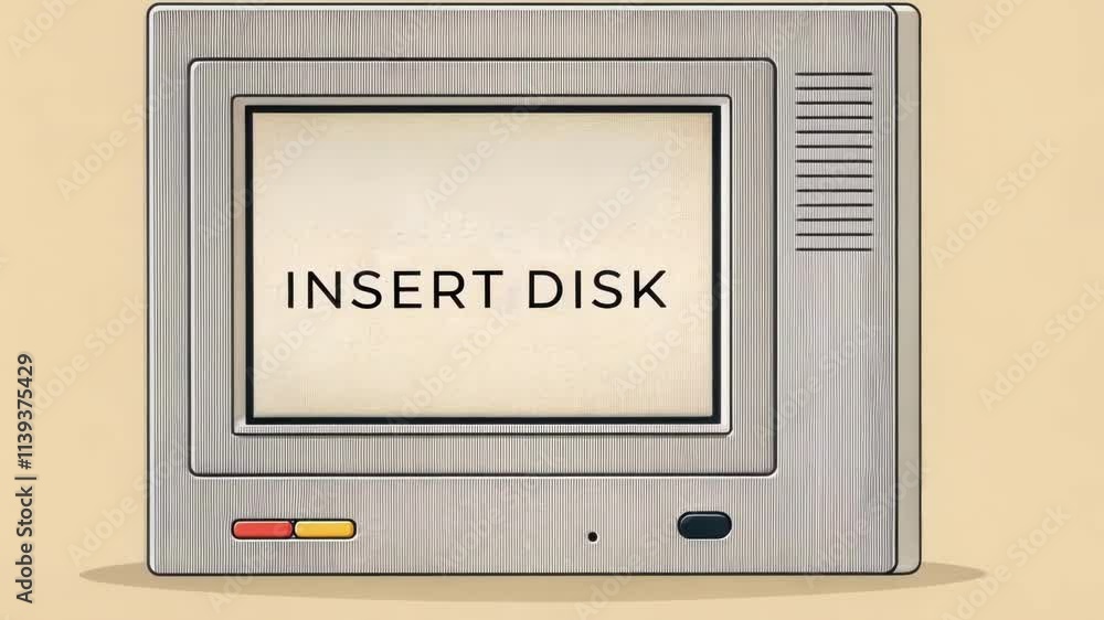 Poster minimalist charm a plain beige screen softly illuminates the early 90s text popup with the title ins