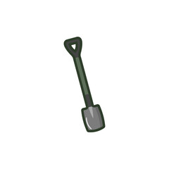 Square Shovel Flat Icon, Flat Vector Gardening and Farming Equipment Icons