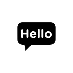 Communication bubble with the word hello Vector illustration.
