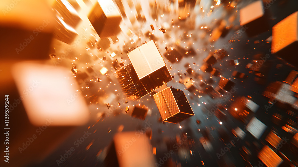 Poster abstract technology big data concept. motion graphic for abstract data center, data flow. transferri
