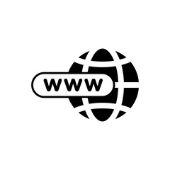 Www icon. Web site icon logo illustration.
