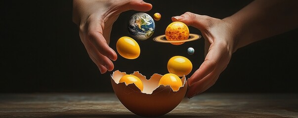 Creative Juggling of Yolks from a Cracked Egg Shell