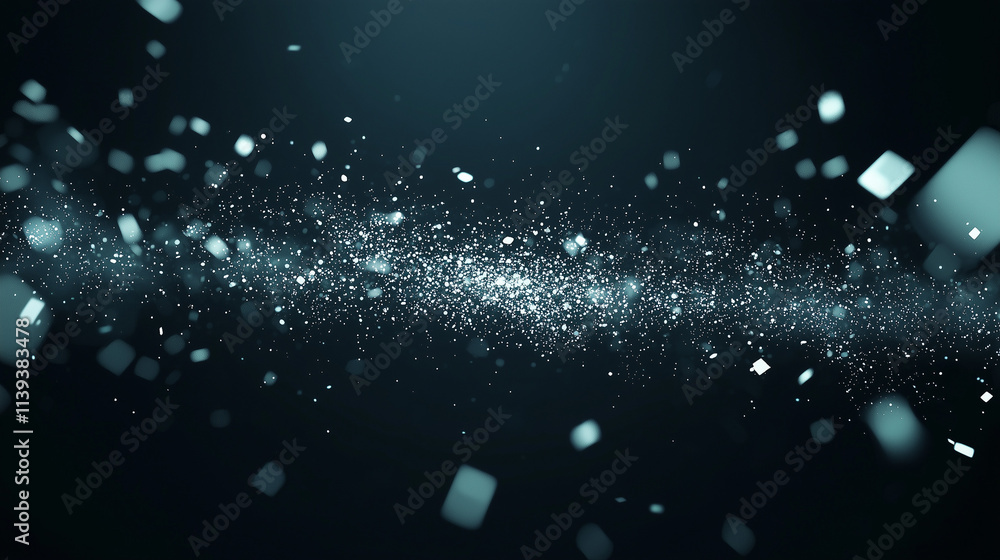 Poster celestial dance: abstract cosmic dust and nebula swirl in a mesmerizing display of light and color, 