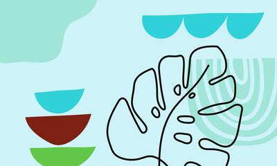 Hand drawn minimal background. Hand drawn abstract shape background