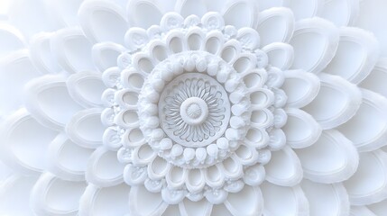 White Floral Paper Art Intricate Design
