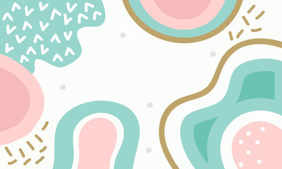 Hand drawn minimal background. Hand drawn abstract shape background