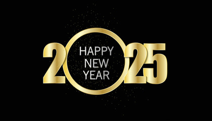 Fototapeta premium Happy New Year 2025 is a celebration marking the start of 2025, filled with hope, new beginnings, and wishes for happiness, success, and prosperity.