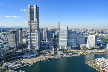 Fototapeta premium 横浜みなとみらいの都市イメージ