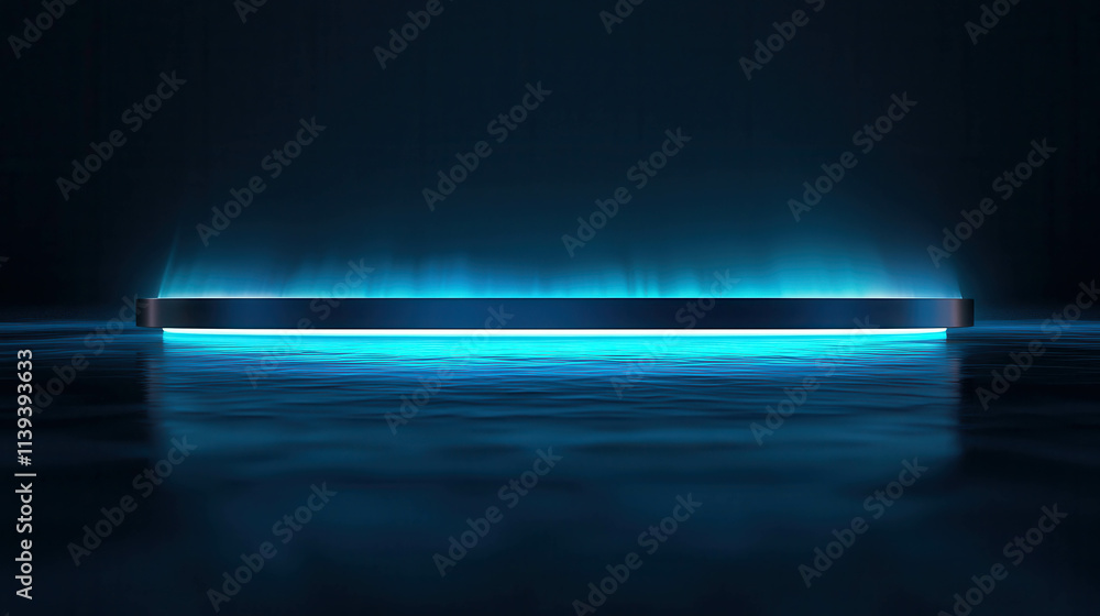 Aufkleber glowing 3d border with soft lights and smooth edges in a dark atmosphere