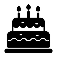 Black Birthday Cake Clipart - For Your Design Needs