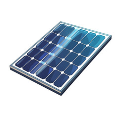 Basic Solar Panel Icon on white and transparent background. PNG