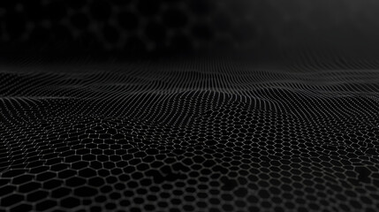 
Network connection concept black background vector illustration. Futuristic hexagon perspective wide angle lanscape. Futuristic honeycomb concept. 3d landscape. Big data digital background