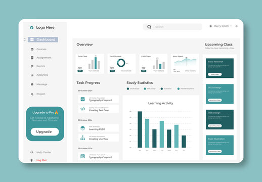 Education Dashboard Design Template