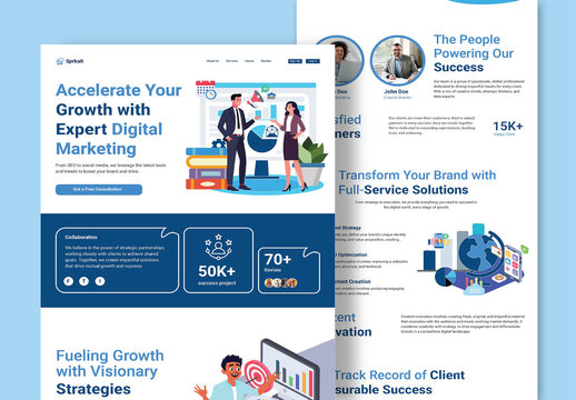 Digital Marketing Agency Landing Page Design Template