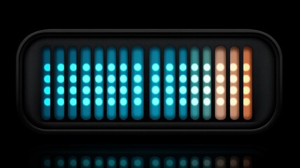 Intriguing interplay of blue and black light on a dark background, an abstract visual narrative