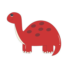 Cartoon Dinosaur Illustration. Isolated Vector Character
