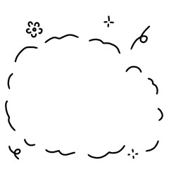 abstract floral frame. Speech bubbles icon flat icon. Single high quality outline symbol of info for comic, kids book, advert, anime, etc.