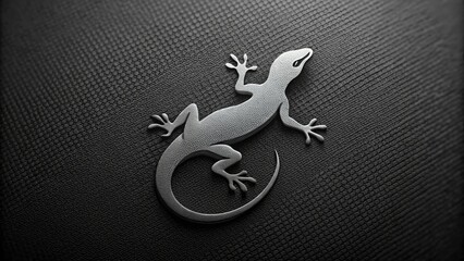 Simple Black Gecko Leg Logo Design Template - Stylish Icon of Lizard Paw for Fashion Photography and Branding Needs