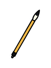 習字の小筆イラスト素材