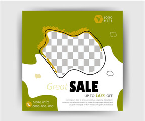 Business social media post square digital. Marketing banner template.