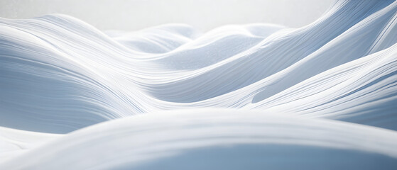 Obraz premium A snowy mountain with a white line running through it. The line is made up of tire tracks