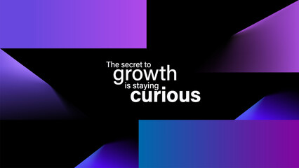 Geometric Inspiration – Modern Purple and Blue Design with Empowering Typography for Corporate Branding and Event Promotions – Vector Illustration