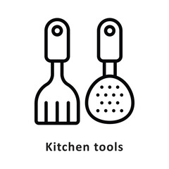 Kitchen tools Vector Outline Icon. Eps 10 File 