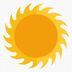 Hand draw cute sun illustration on white background
