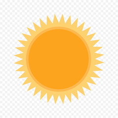 Hand draw cute sun illustration on white background