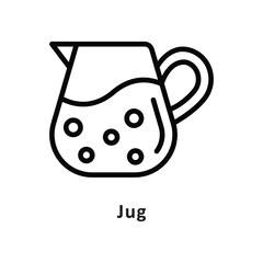 Jug Vector Outline Icon. Eps 10 File 