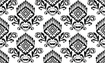 Geometric ethnic flower pattern for background,fabric,wrapping,clothing,wallpaper,Batik,carpet,embroidery style.
