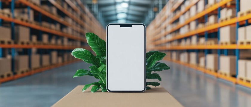 AI-driven supply chain management, augmented reality in logistics, innovative warehouse with transparent displays for enhanced efficiency