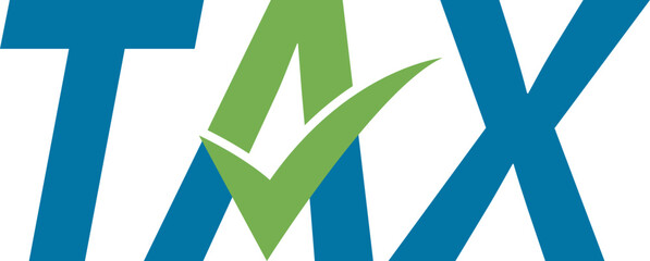 'TAX' company business logo design.	
	
