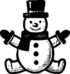 snowman with hat