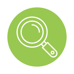 Non Stick Pan vector Circle Outline Icon. Eps 10 File