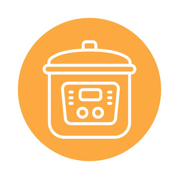 recommend clip art: Pressure cooker vector Circle Outline Icon. Eps 10 File