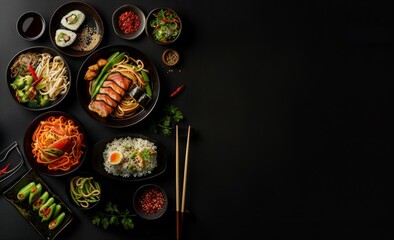Fototapeta premium Asian Cuisine: A Culinary Feast