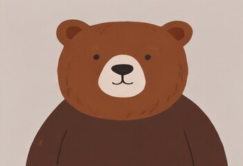 Obraz premium brown bear cartoon