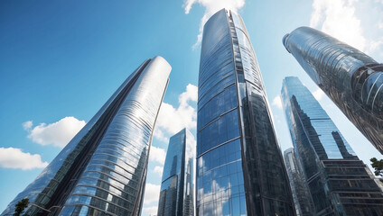 Fototapeta premium Contemporary Architecture from Low Angle