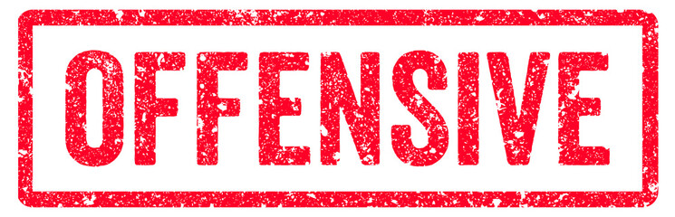 Offensive Stamp Transparent Seal, Red Grunge Offensive Word Rubber Stamp Seal